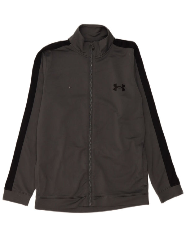 Giacca da tuta da uomo Under Armour in poliestere color block grigio medio