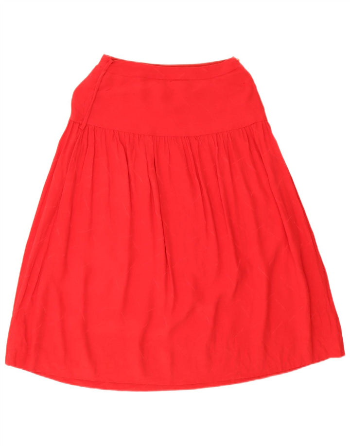 Set gonna vintage oversize in 2 pezzi da donna UK 14 medio W26 rosso