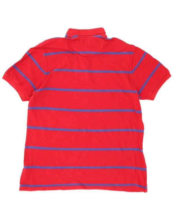 Polo da uomo Chaps in cotone a righe rosse medie