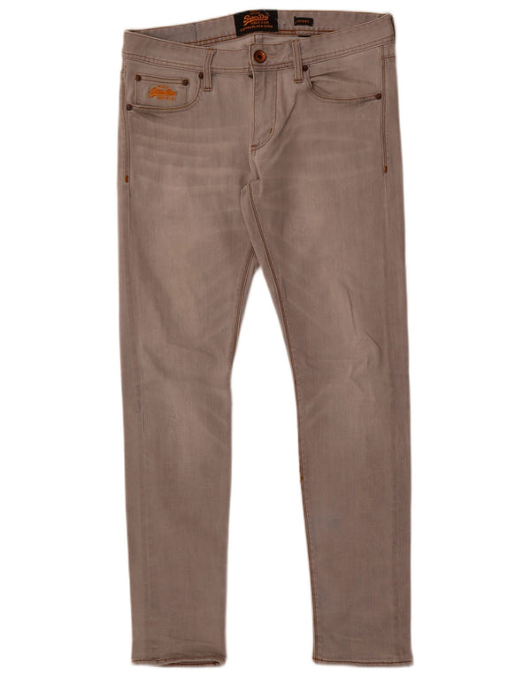 Jeans slim da donna Superdry W32 L30 cotone grigio