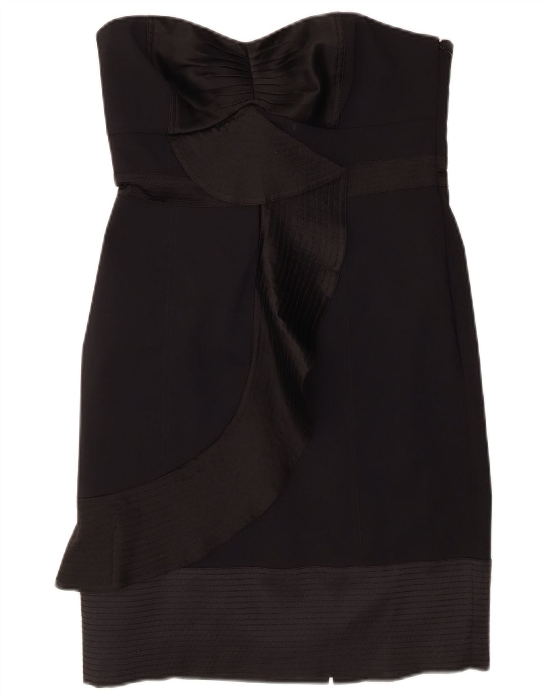 KAREN MILLEN Womens Strapless Dress UK 14 Large Black Polyester