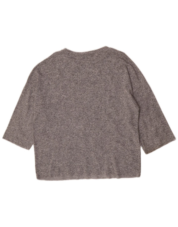 Maglione Zara da donna con scollo a barca con maniche a 3/4 UK 14 Grigio medio