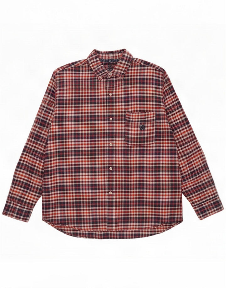 Camicia da uomo Chaps XL in cotone a quadri blu