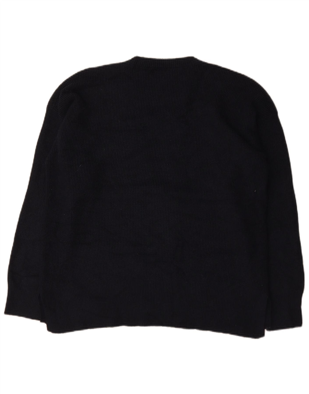 Maglione maglione girocollo da uomo Marks & Spencer grande in viscosa blu navy