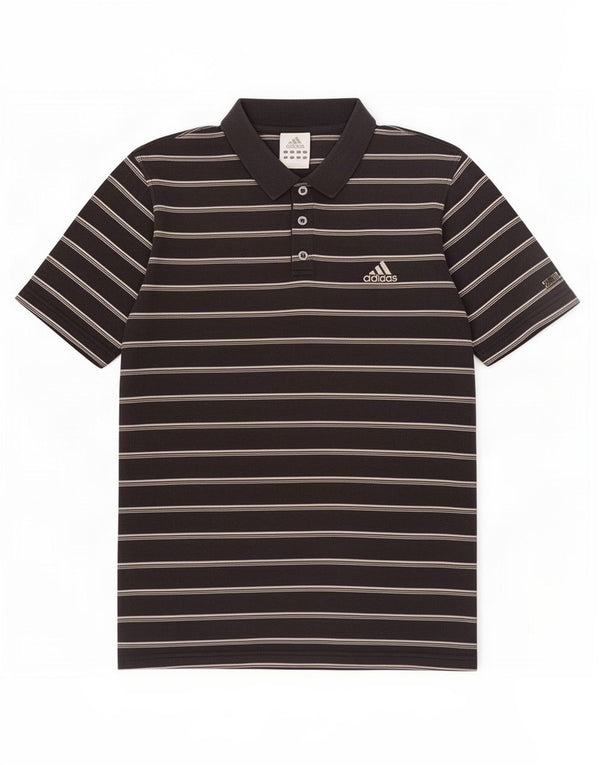 Polo Adidas da uomo UK 44/46 grande a righe nere