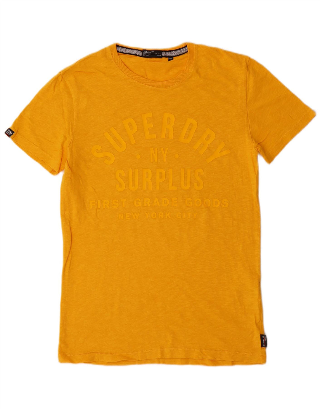 T-shirt grafica da uomo Superdry Top in cotone mélange giallo medio