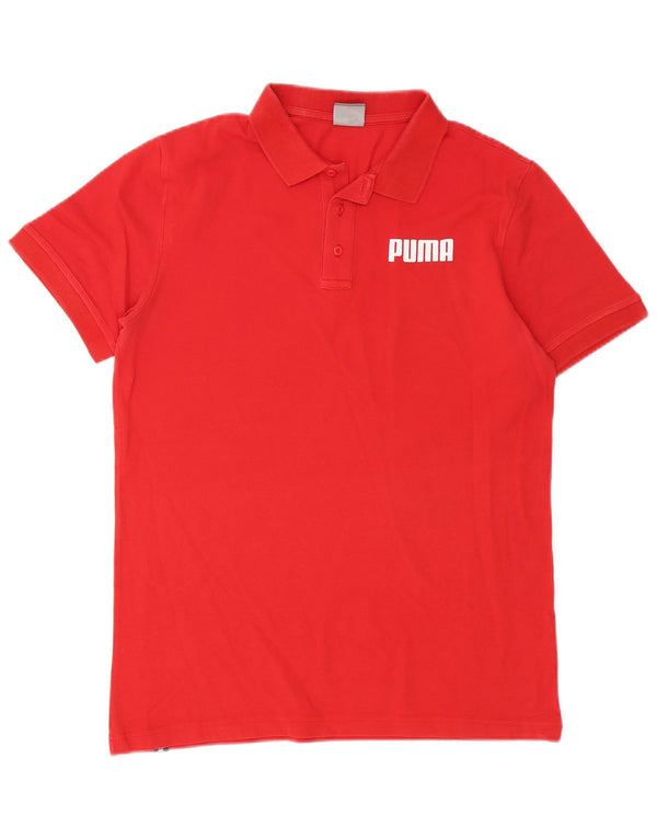 Puma Mens Polo Shirt Medium Red Cotton