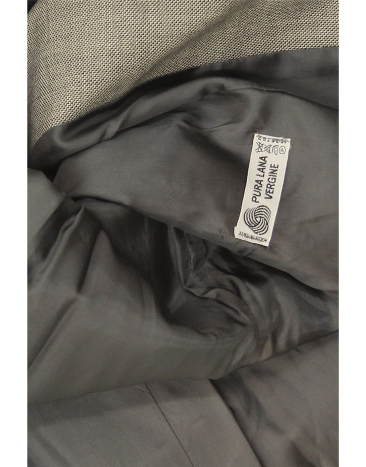 Giacca Blazer a 2 Bottoni da Donna Luisa Spagnoli IT 44 Lana Grigio Medio
