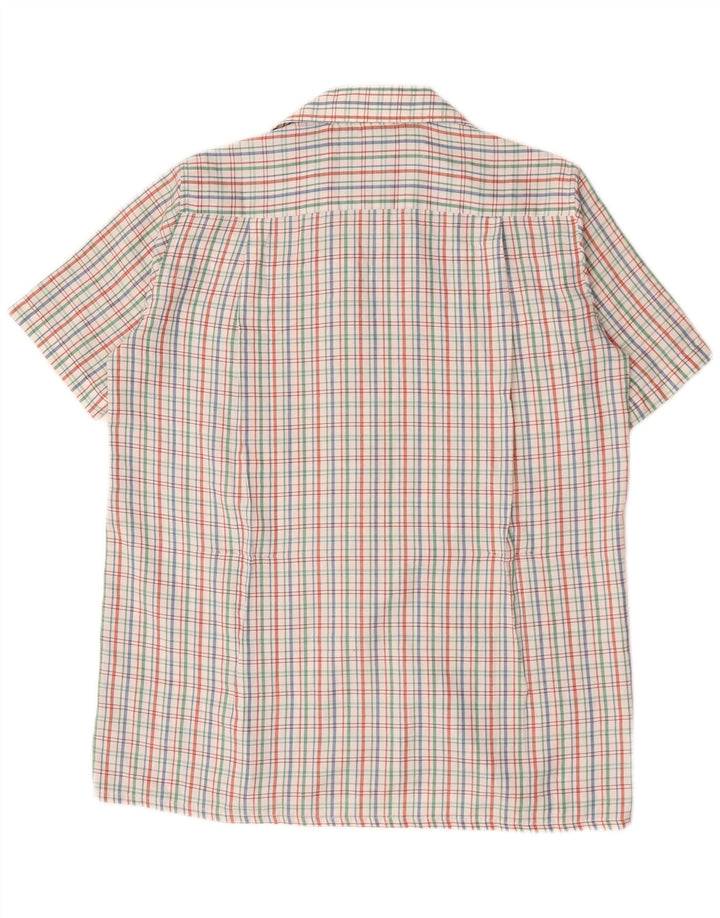 Camicia a maniche corte da uomo Bassetti taglia 37 14 1/2 piccolo quadretto multicolore