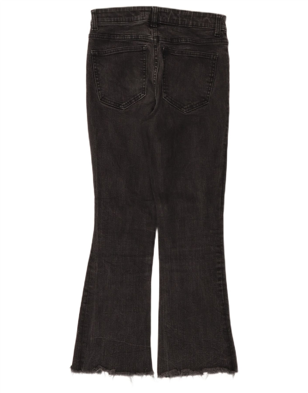 Jeans svasati da donna ZARA EU 38 Small W28 L25 cotone nero