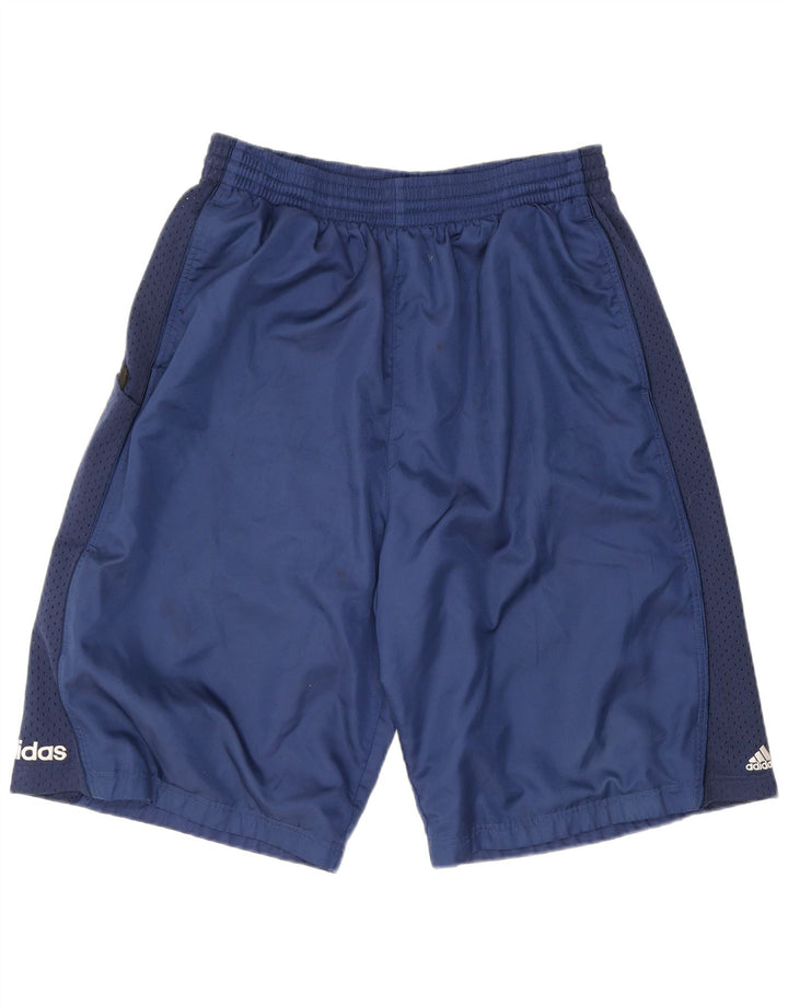 Pantaloncini sportivi da uomo Adidas Large blu navy in poliestere