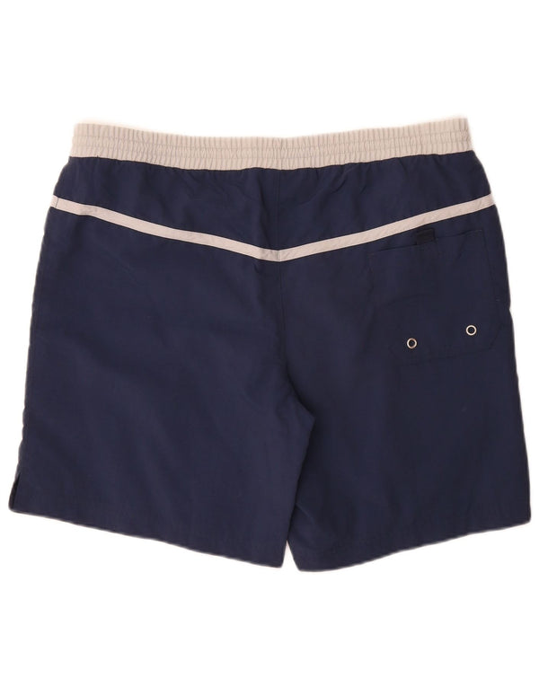 Pantaloncini da bagno da uomo Kappa grandi in nylon color block blu navy