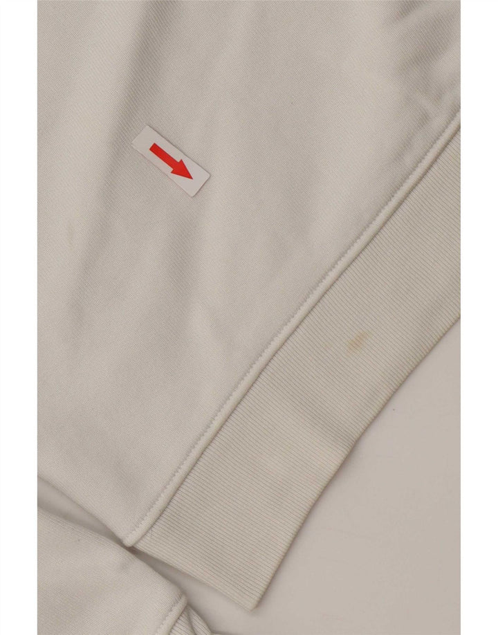 Levi's Donna Felpa oversize con grafica Maglione UK 10 Piccolo Cotone bianco