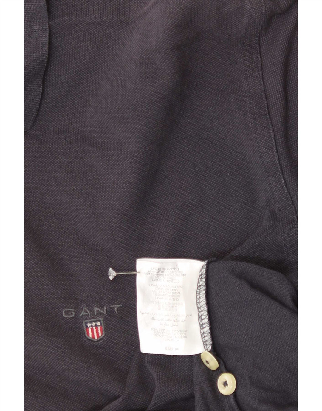 Polo da uomo Gant grande in cotone blu navy