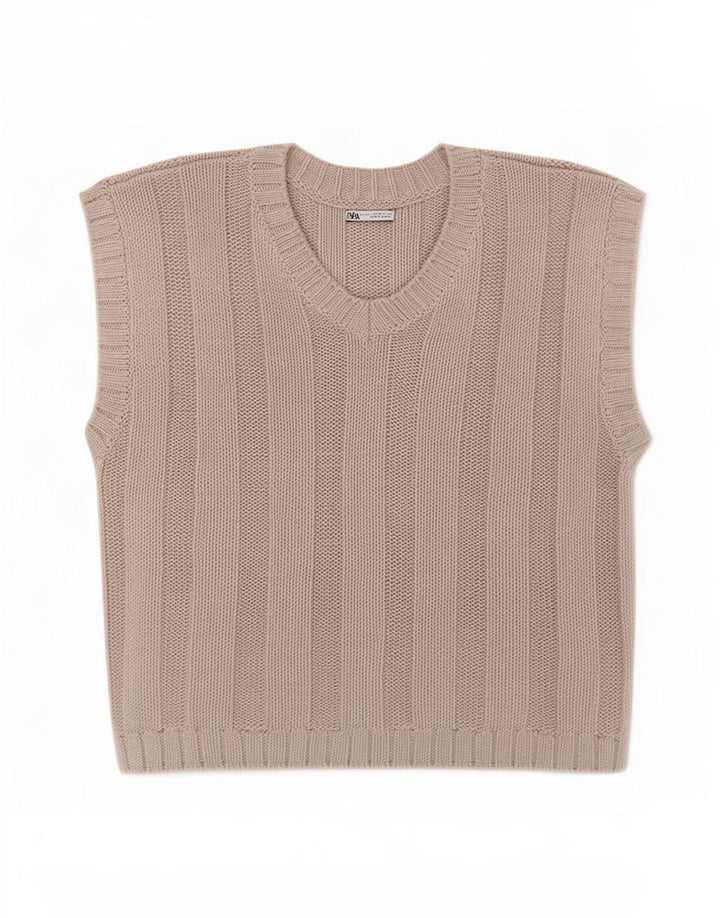 Canotta da uomo Zara Canottiera grande in cotone grigio