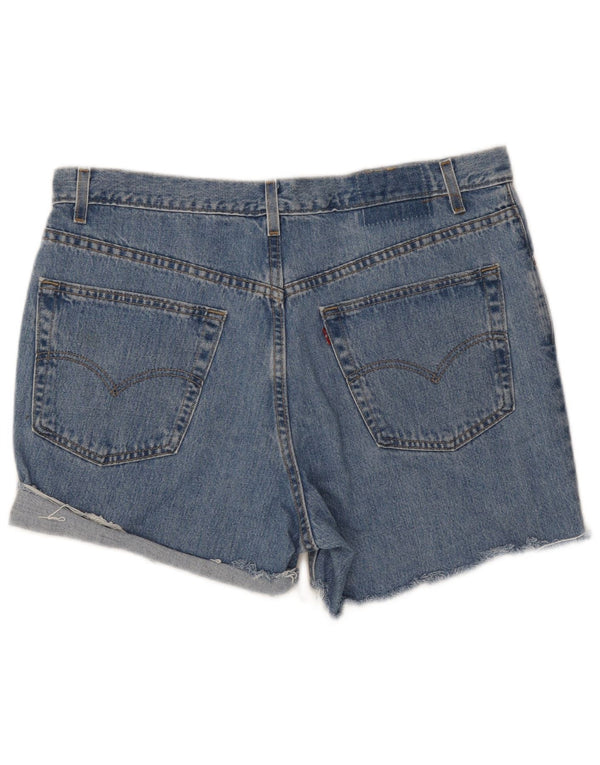 Levi's Uomo 550 Pantaloncini di jeans dalla vestibilità rilassata W37 Large Blu Cotone