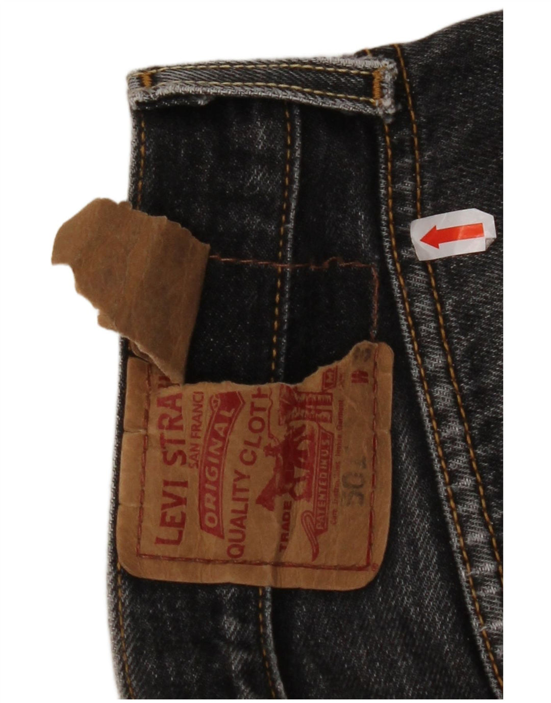 LEVI'S Jeans dritti da uomo 501 W32 L32 cotone nero