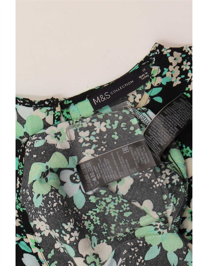 Abito lungo da donna Marks & Spencer UK 10 Piccolo viscosa floreale multicolore
