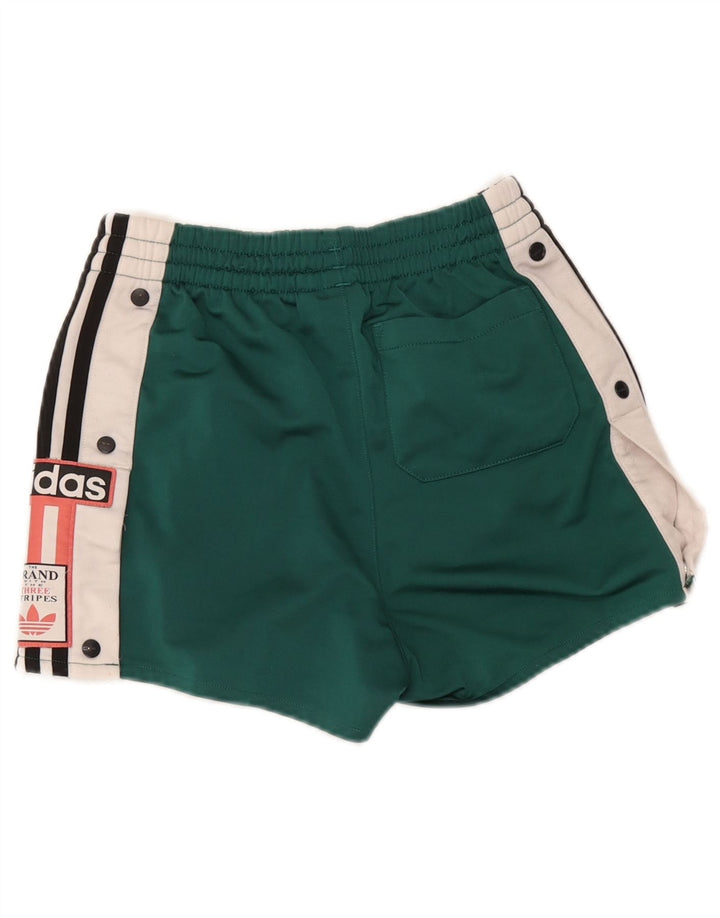 Pantaloncini sportivi Adidas da donna con grafica grafica, poliestere color block verde medio