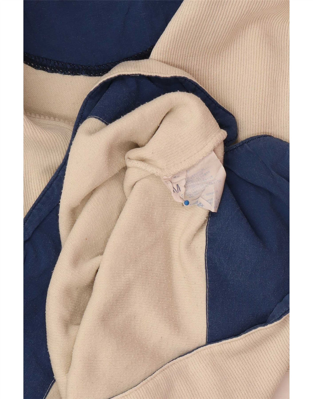 Sergio Tacchini Top da uomo con zip e collo a maniche lunghe in cotone beige medio