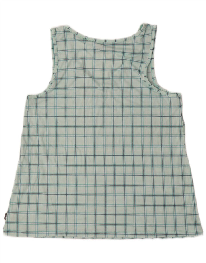 Canotta da donna EDDIE BAUER UK 16 Poliestere a quadri blu grande