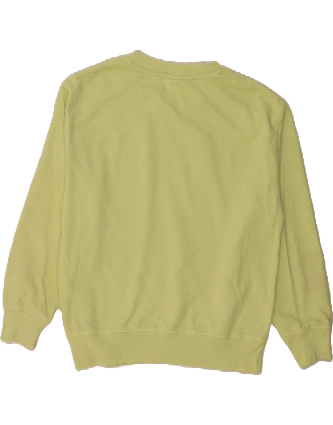 LEVI'S Womens Graphic Sweatshirt Jumper UK 14 Medium Yellow Cotton Vintage Levi's and Second-Hand Levi's from Messina Hembry 
