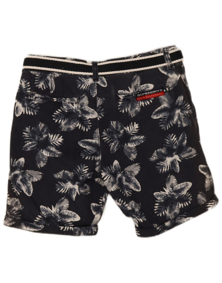 Pantaloncini chino da uomo Superdry medi W32 blu navy floreali