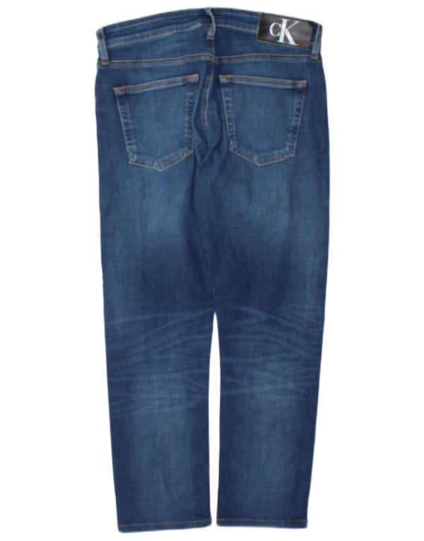 Jeans dritti da uomo Calvin Klein W31 L27 cotone blu