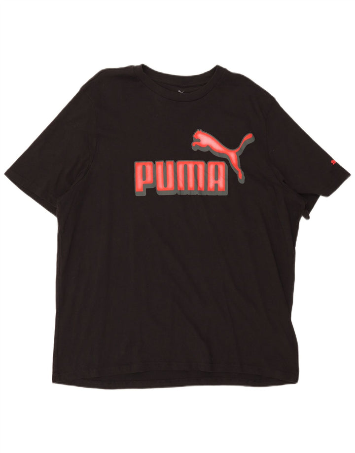 T-shirt grafica da uomo PUMA Top XL in cotone nero