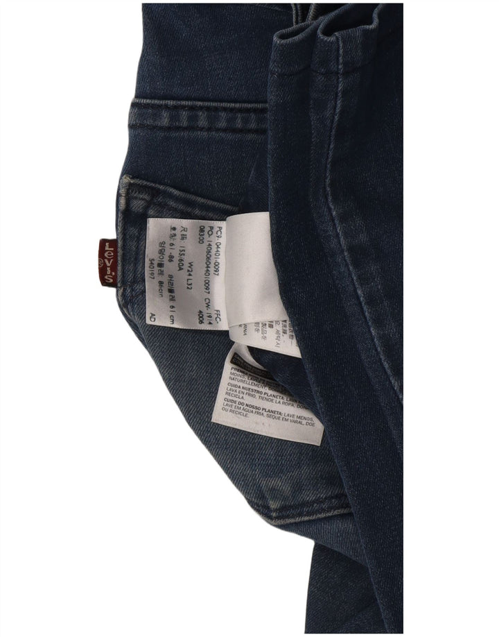 Levi's Jeans slim da donna a vita media con curva leggera W24 L28 in cotone blu