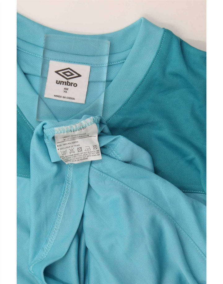 T-shirt grafica da uomo Umbro Top XL Blu in poliestere color block