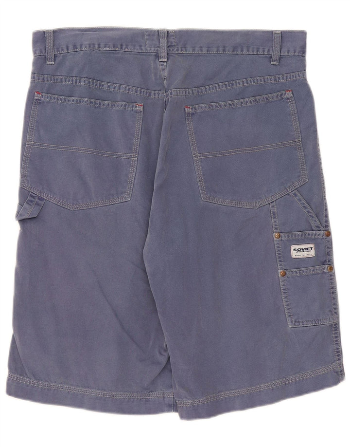 Pantaloncini cargo vintage da uomo W34 grandi blu navy