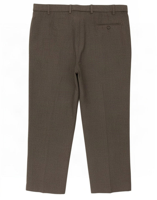 Pantaloni da abito regolari da uomo Marks & Spencer W40 L29 Poliestere grigio