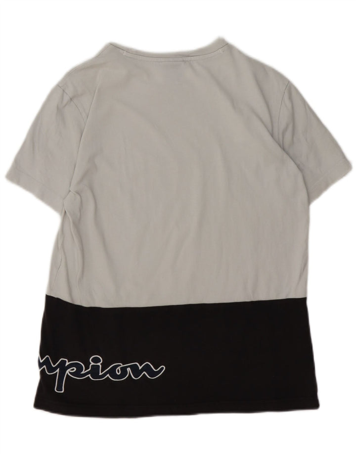 CHAMPION T-shirt grafica da uomo Top Small Black Colourblock