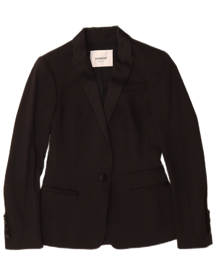 Giacca Blazer da Donna a 1 Bottone Dondup IT 38 XS Cotone Nero