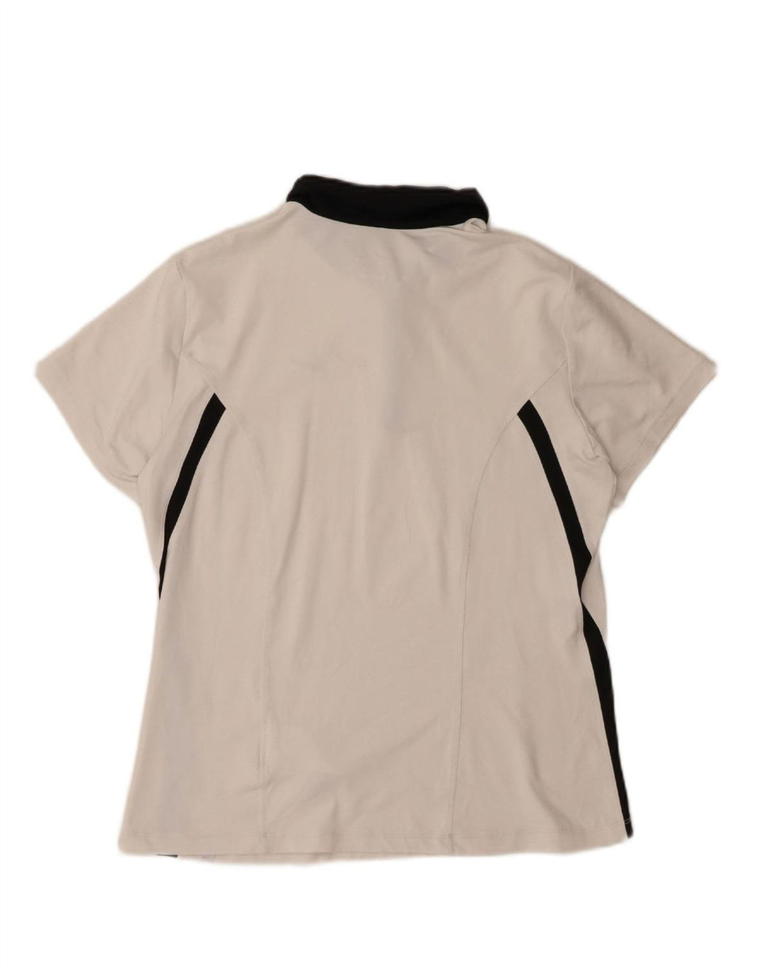 NIKE Womens Polo Shirt UK 18 XL White Colourblock Polyester