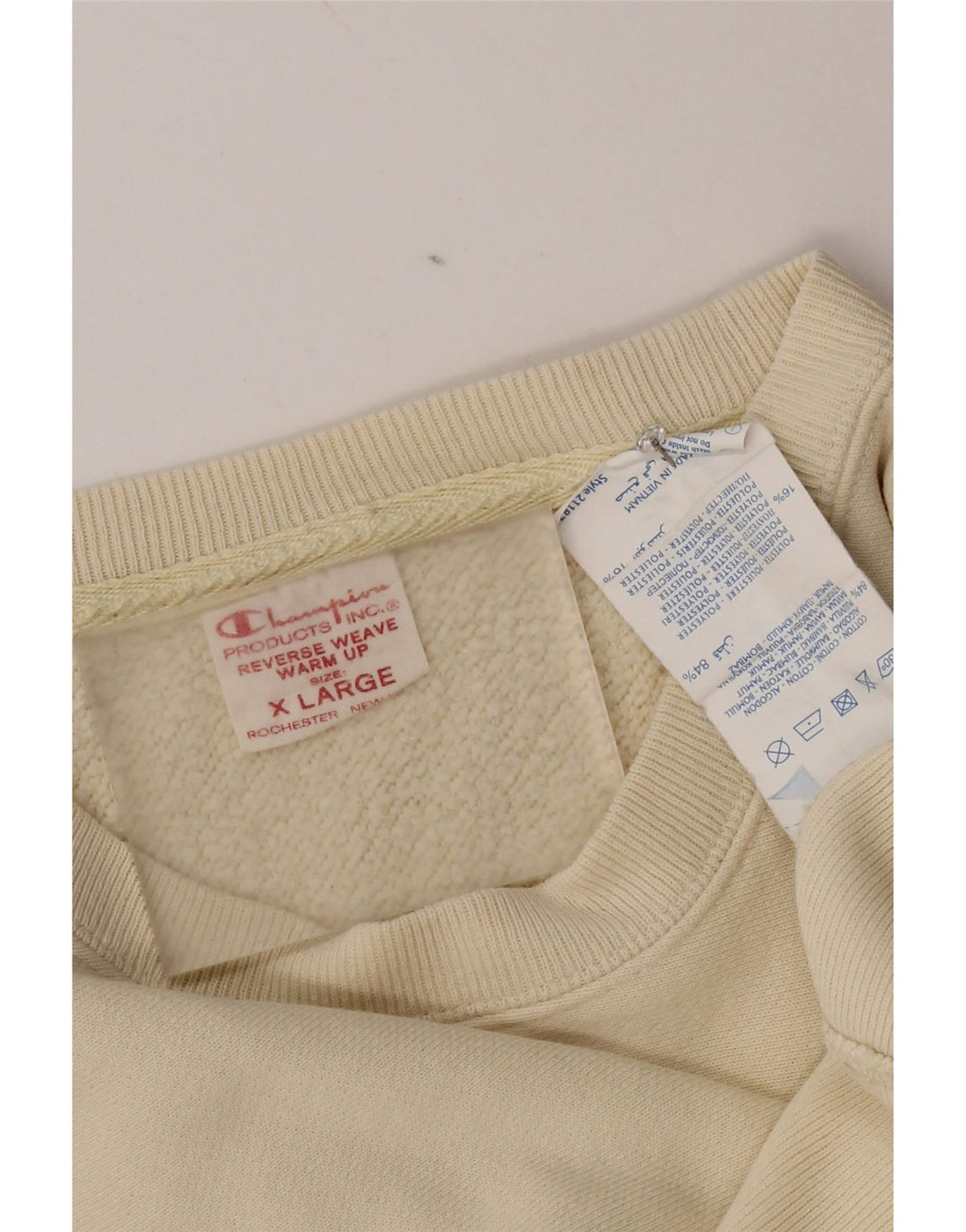 Felpa da uomo Champion Jumper XL in cotone beige