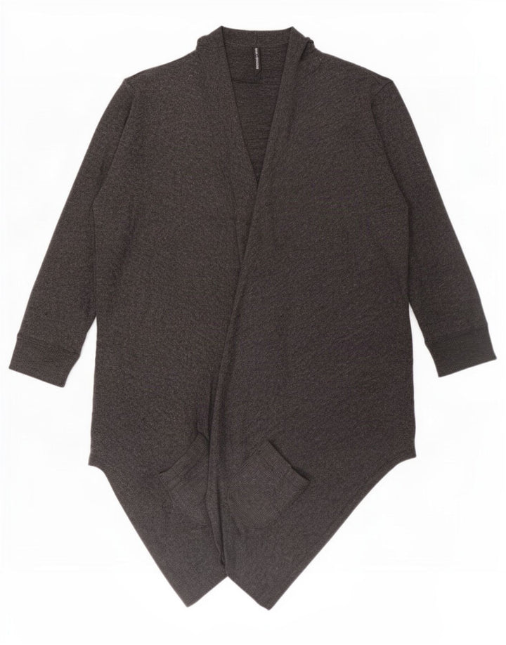 Maglione cardigan asimmetrico da donna Marks & Spencer UK 14 Grigio medio