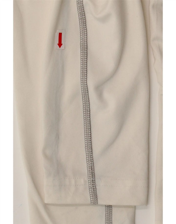 NIKE Top Dri Fit da donna a maniche lunghe UK 18 XL Poliestere color block bianco