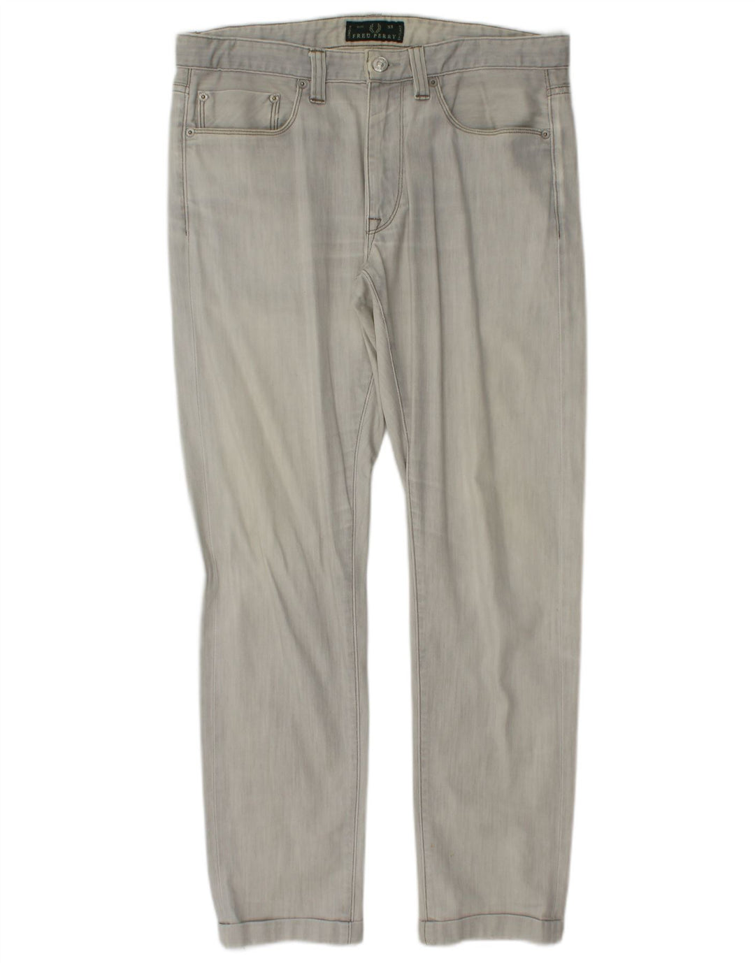 Jeans slim da uomo FRED PERRY W33 L29 cotone grigio