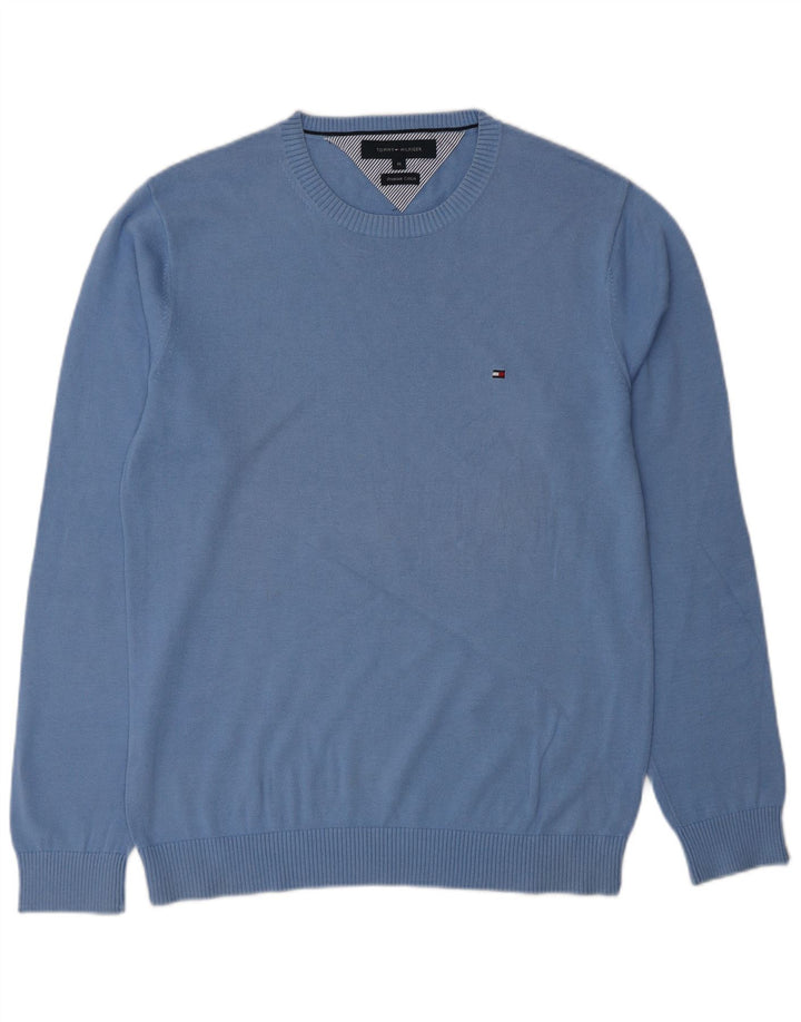 TOMMY HILFIGER Maglione maglione girocollo da uomo blu medio