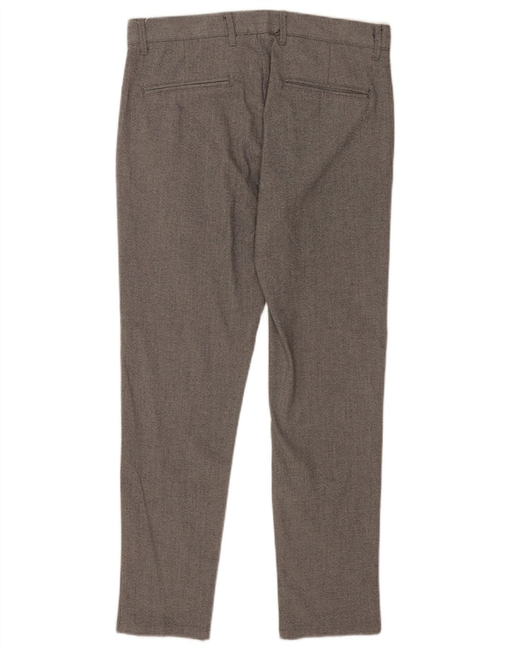 Pantaloni chino slim da uomo Zara EU 38 Small W30 L27 poliestere grigio