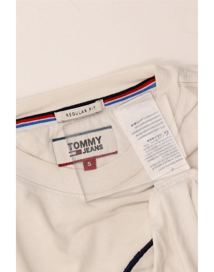 TOMMY HILFIGER Mens Regular Fit Graphic T-Shirt Top Small White Cotton