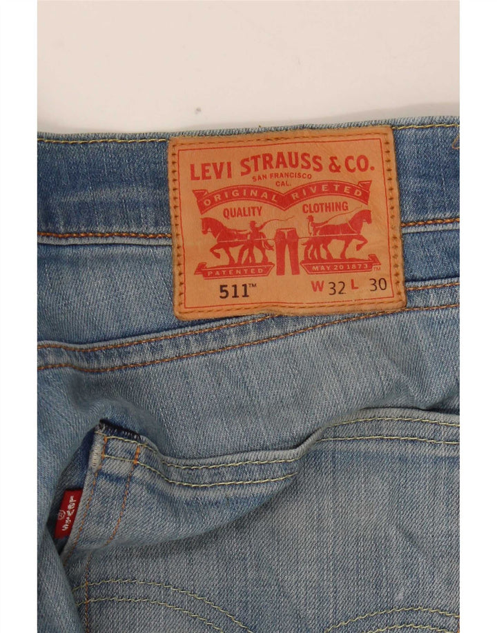 Levi's Uomo 511 Slim Jeans W32 L30 Cotone Blu
