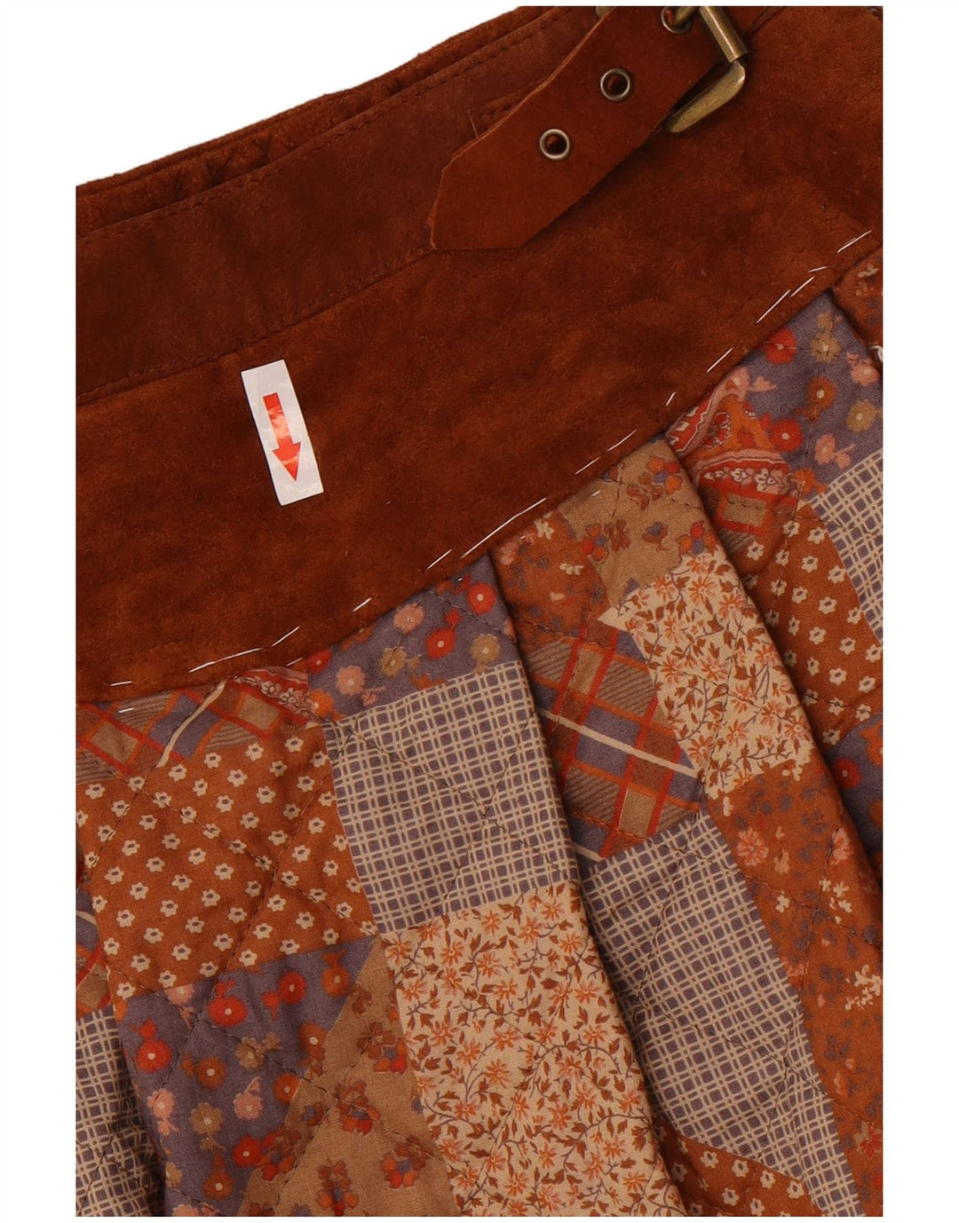 Gonna svasata da donna Sportmax UK 12 Medium W24 Poliestere patchwork marrone