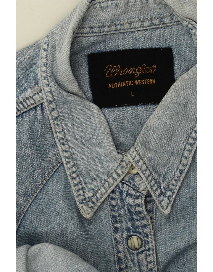 Camicia di jeans da donna Wrangler UK 14 grande blu