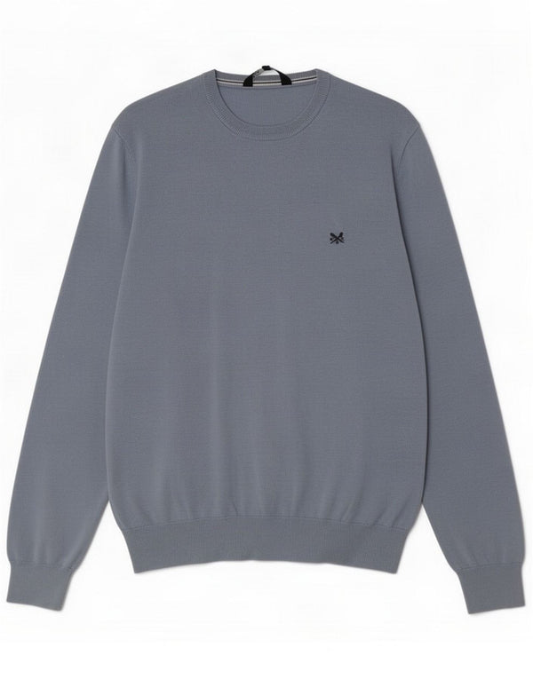 Crew Clothing Mens Crew Neck Jumper Sweater Large Blue Cotton