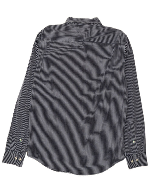 Camicia da uomo Tommy Hilfiger New York Fit Camicia media cotone gessato blu navy