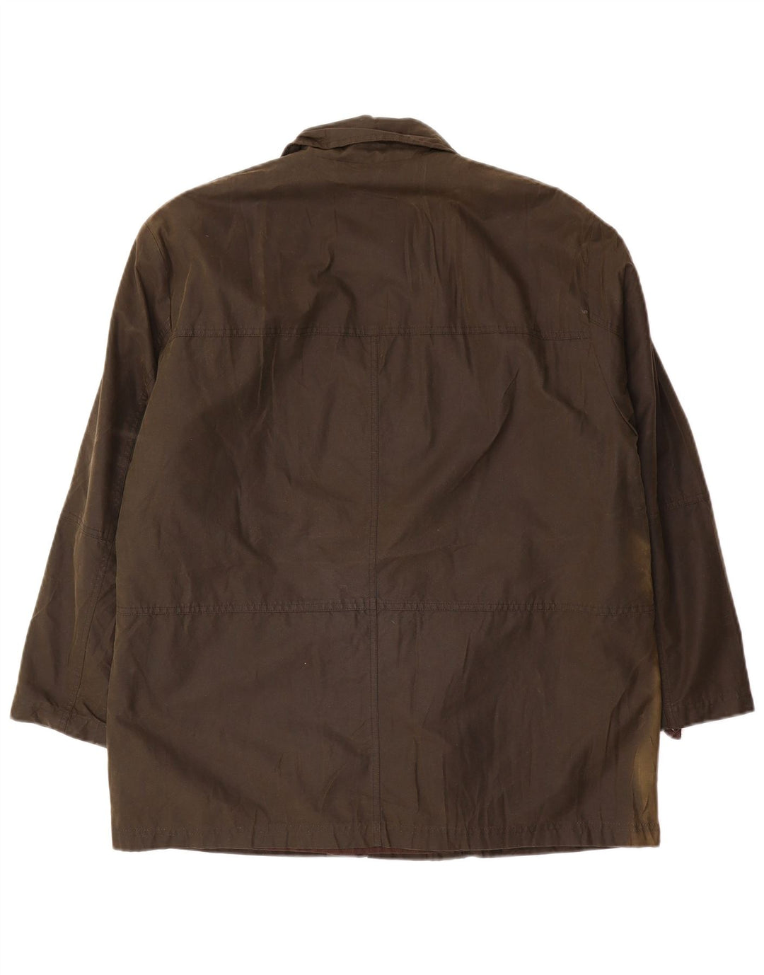 MARELLA Womens Waxed Cotton Jacket UK 14 Large Khaki Cotton