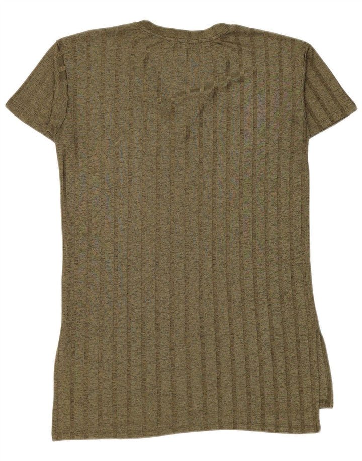T-shirt lunga da donna Zara UK 14 verde medio chiazzato